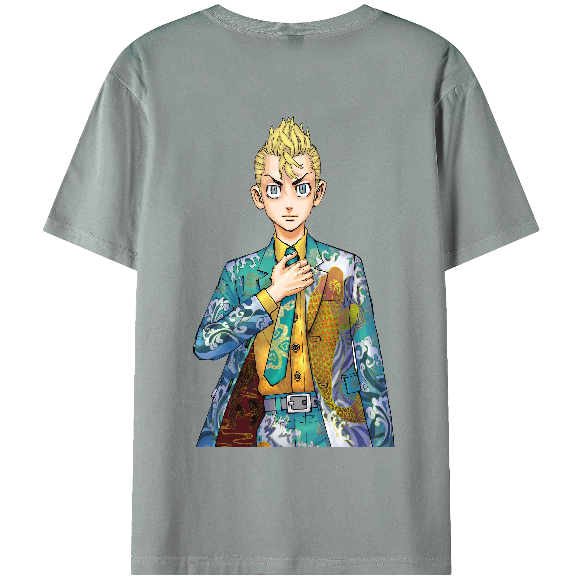 （画像用） 東京リベンジャーズ Tokyo Revengers 綿100％ メンズ半袖Tシャツ（バックプリント） 通気性